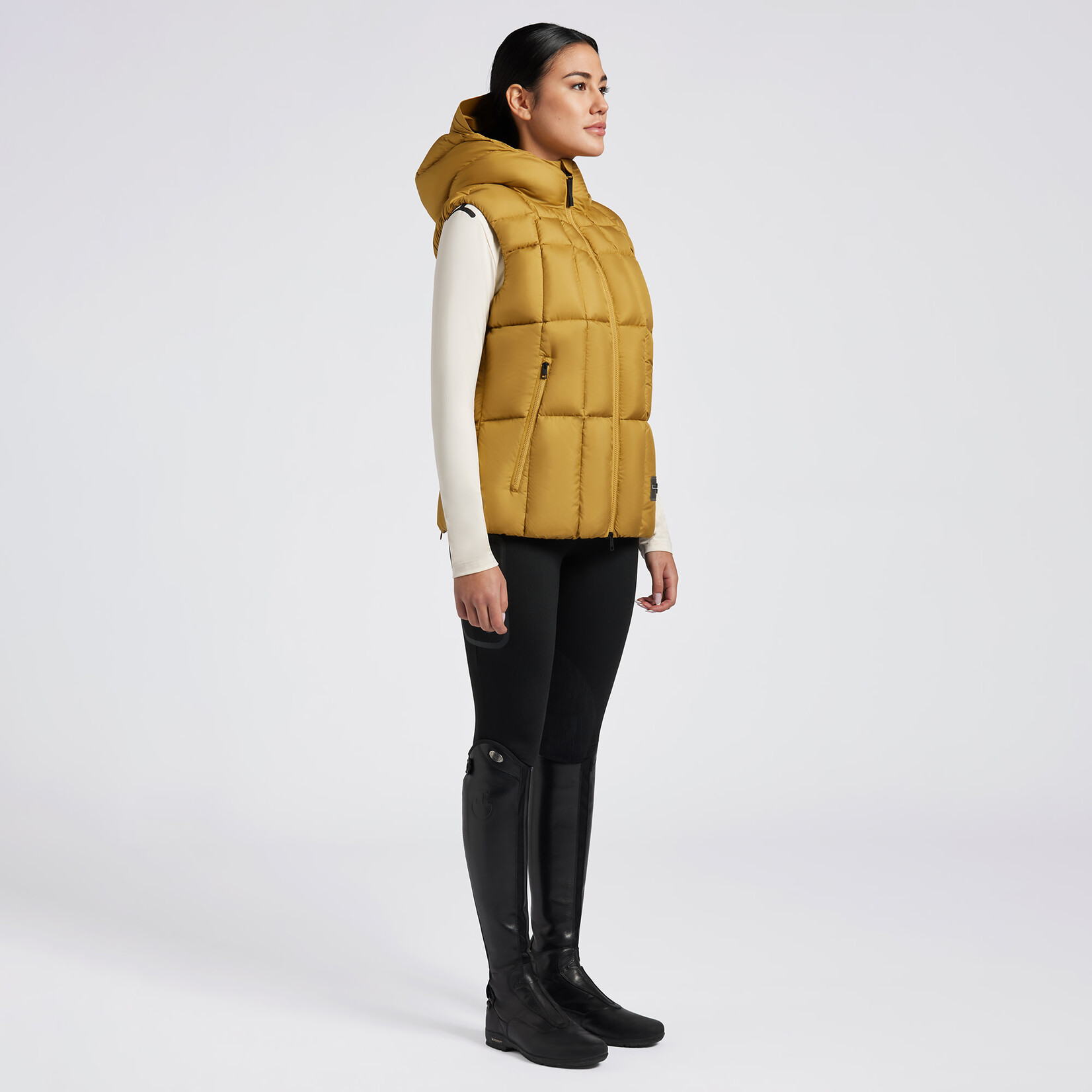 Cavalleria Toscana GLD301 Cavalleria Toscana Hooded Down Padded Nylon Vest