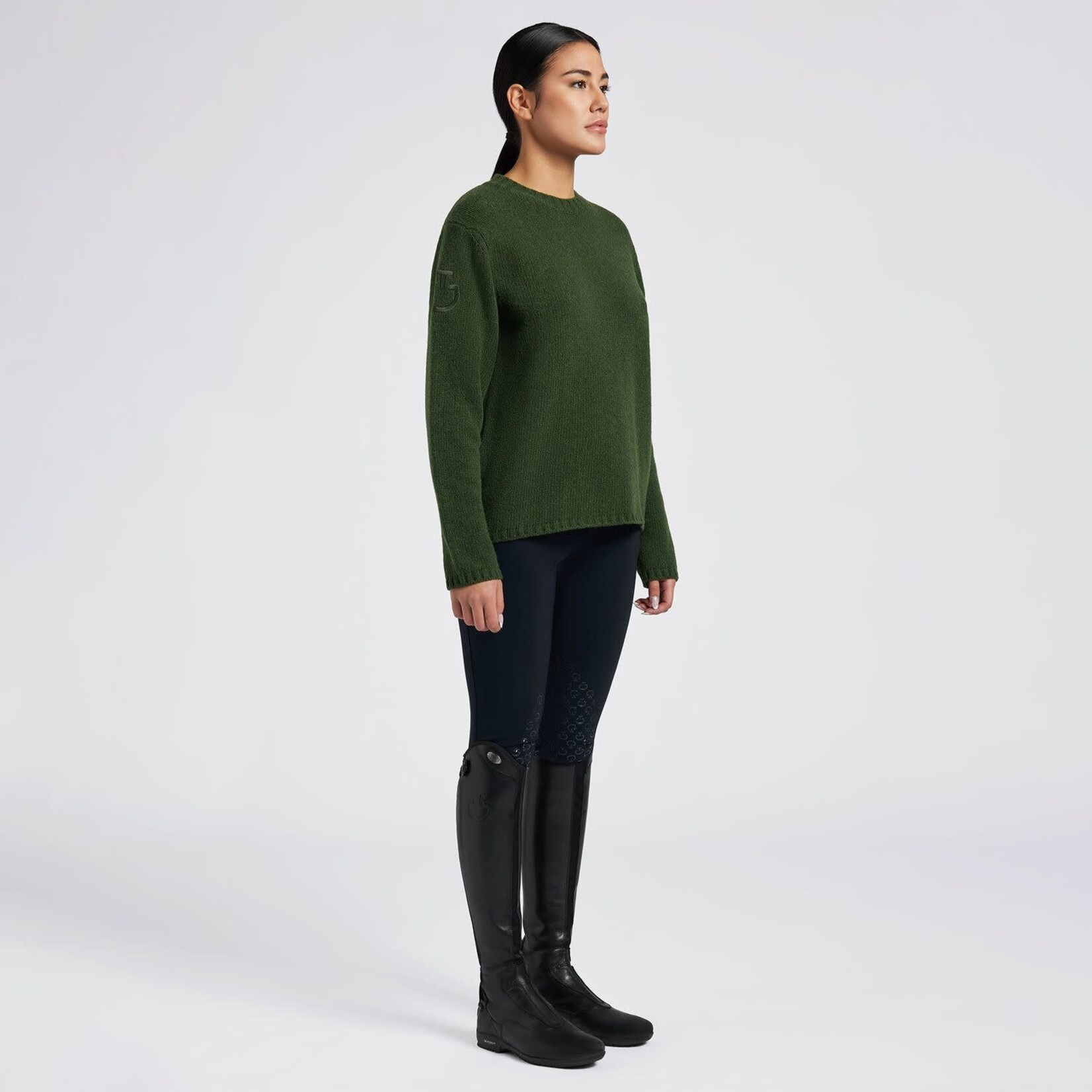 Cavalleria Toscana MAD141 Cavalleria Toscana Lambswool Oversized Crew Neck Sweater