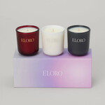 Fleur Candles Eloro Candles, Discovery Set Trio, Soy Candle, 55 hour burn time
