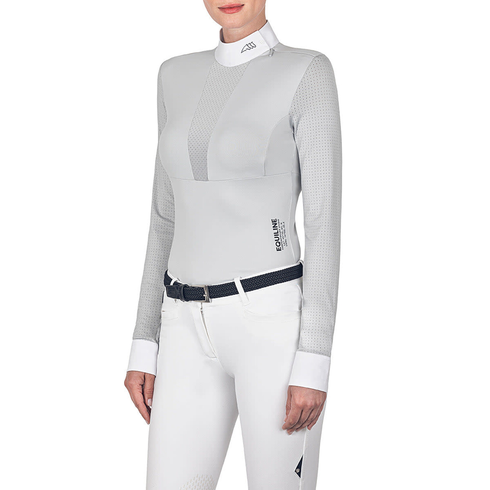 Equiline Equiline Charmianc Women's Perforated Long Sleeve Show Shirt