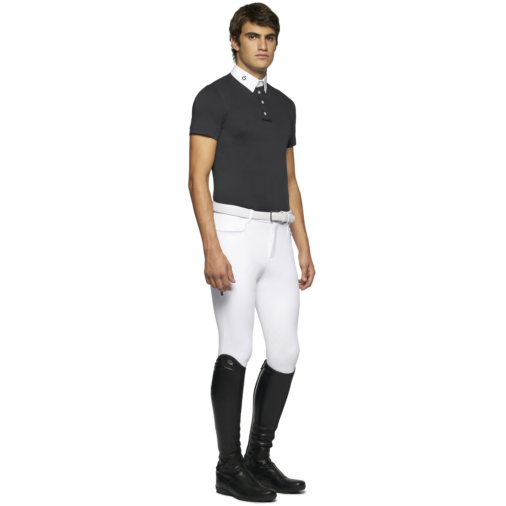 Cavalleria Toscana POU260 Cavalleria Toscana Men’s Tech Piqué Competition Polo w/Mesh Inserts