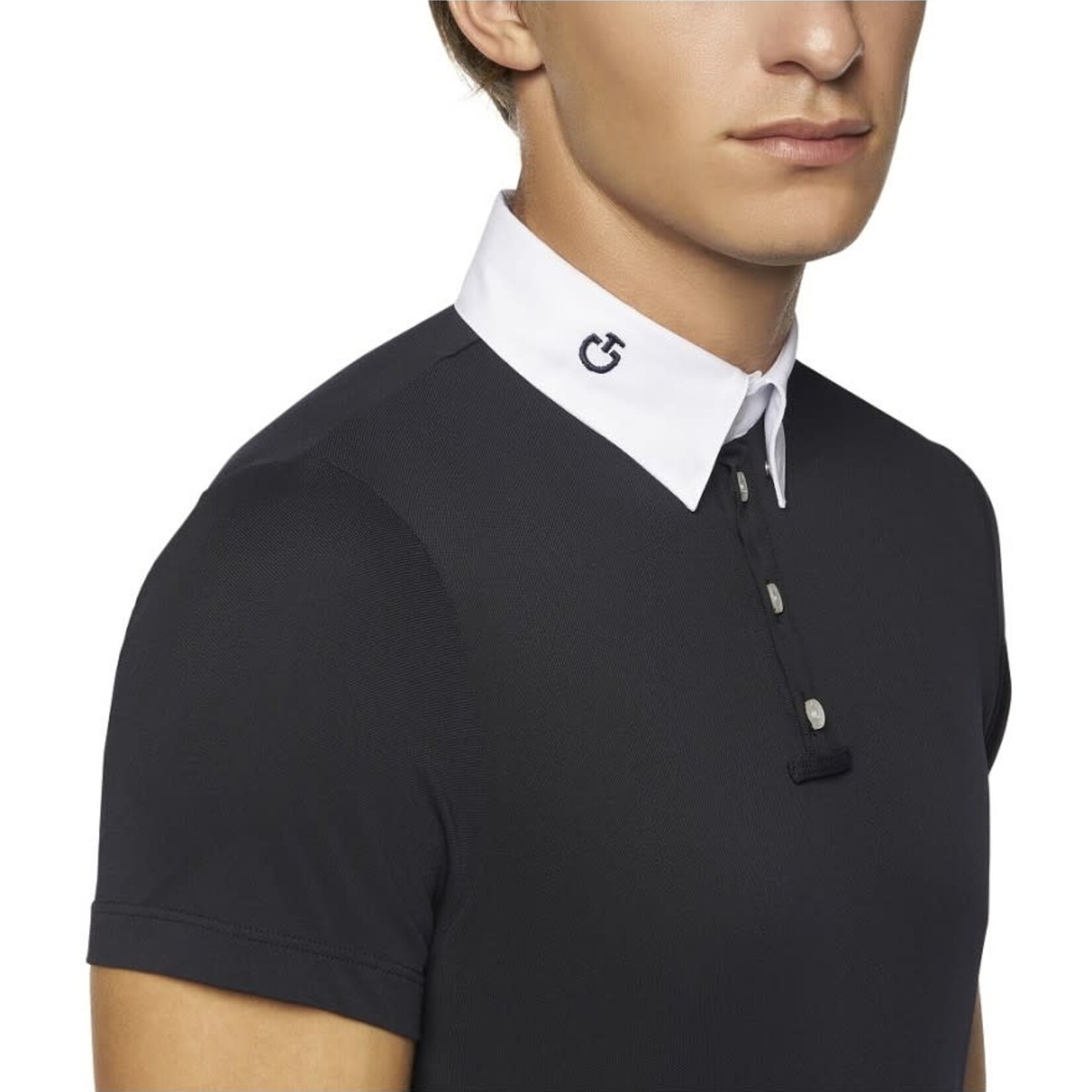 Cavalleria Toscana POU260 Cavalleria Toscana Men’s Tech Piqué Competition Polo w/Mesh Inserts