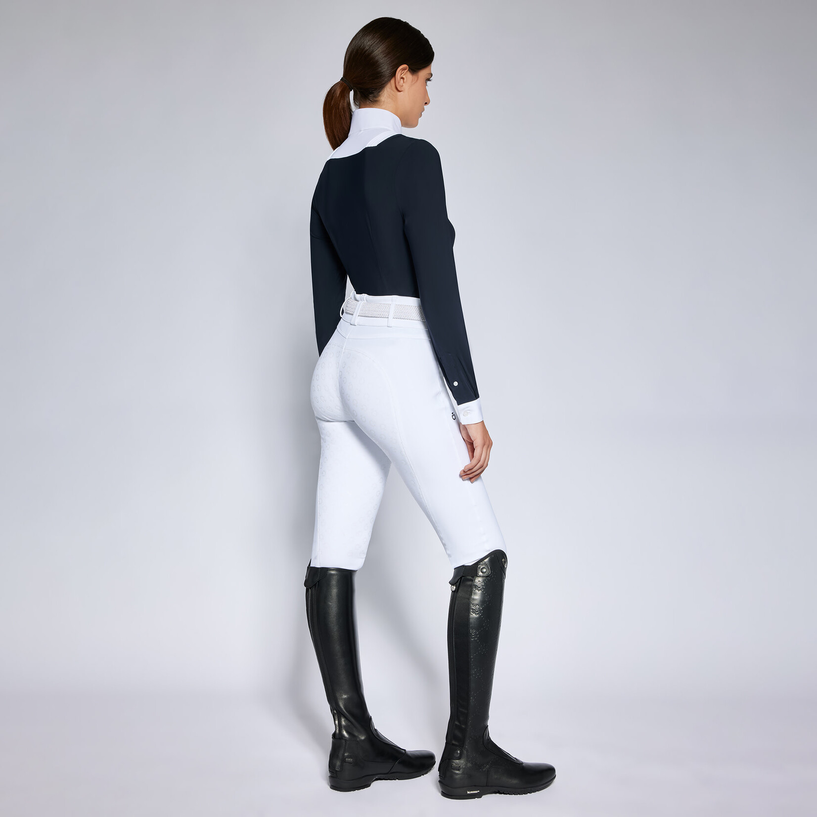 Cavalleria Toscana CAD097 Cavalleria Toscana American Long Sleeve Show Shirt