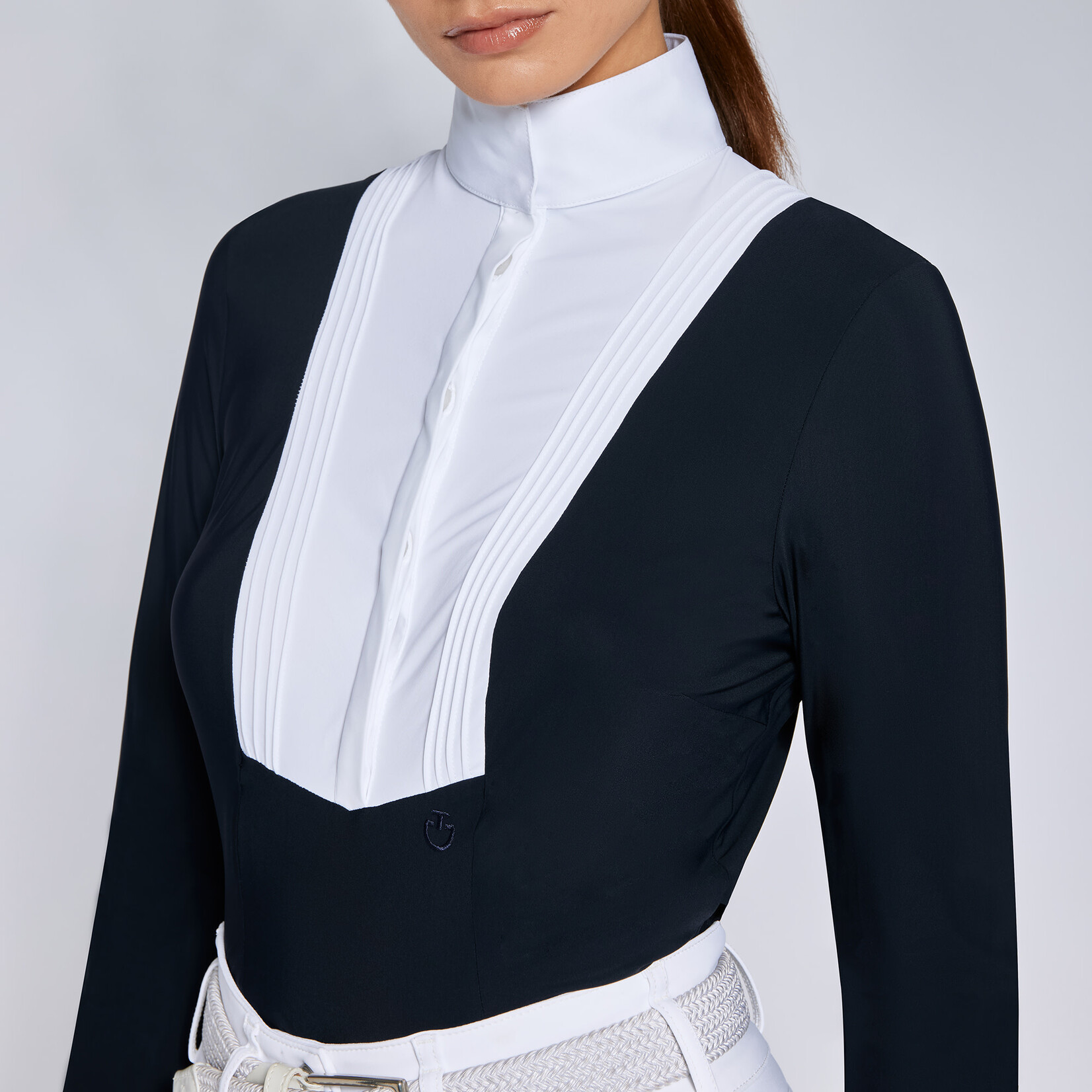 Cavalleria Toscana CAD097 Cavalleria Toscana American Long Sleeve Show Shirt
