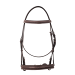 Butet BRS03 SMOOTH Butet Hunter Bridle Padded Wide noseband, Raised Fancy Stitched, Classic Crown Piece,  includes Bridle Bag