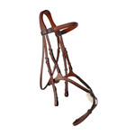 Butet BRS02 GRAINED Butet Premium Figure 8 Noseband Bridle,  includes Bridle Bag