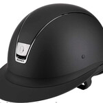 Samshield 1.0 Samshield Miss Shield Shadowmatt Helmet w/ Black Chrome Trim & Blazon w/ 5 Swarovski Crystals, Sold as a kit with coordinating liner (sold separately).
