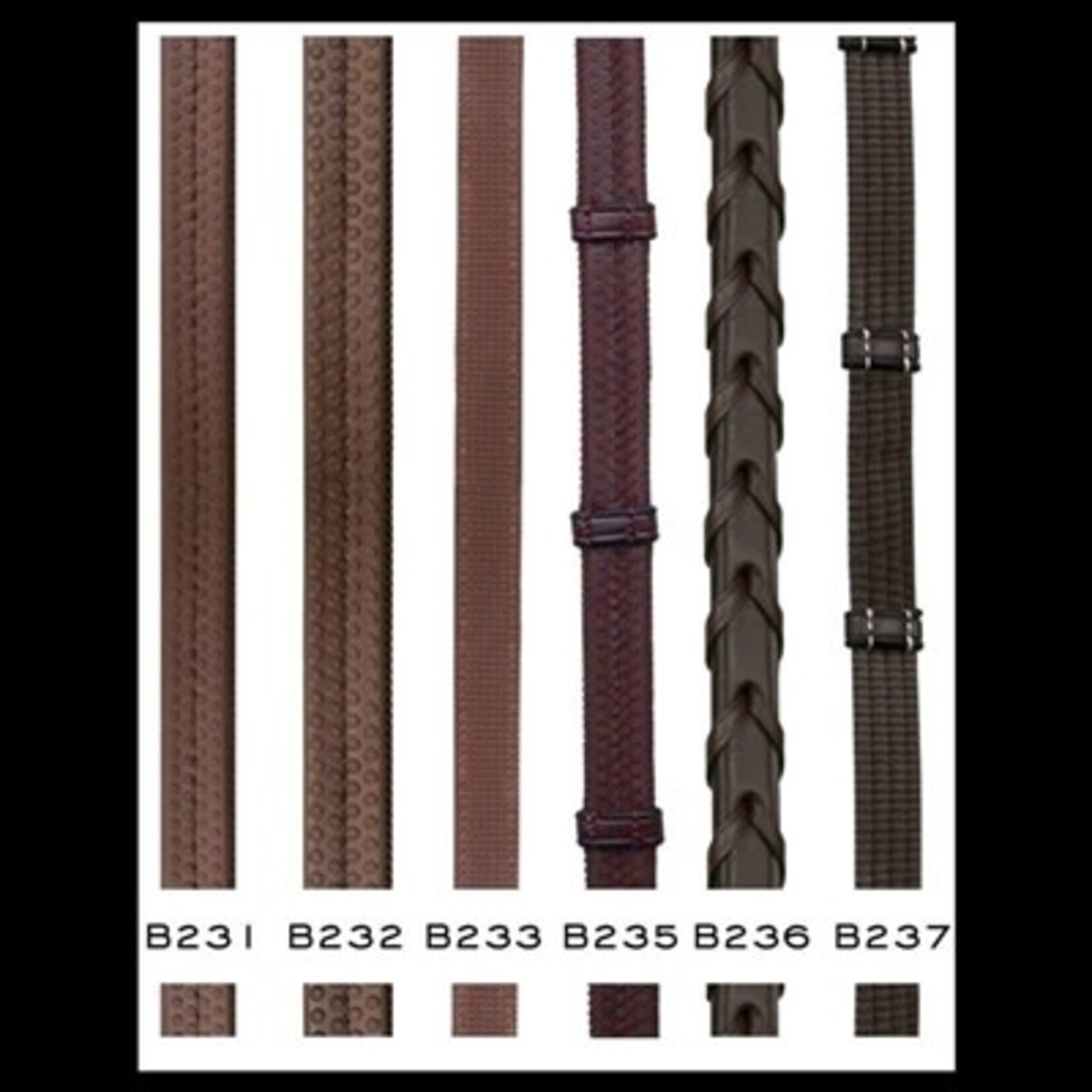 Dy'on DY05F Dy'on Hunter Reins 4/8” Fancy Stitched