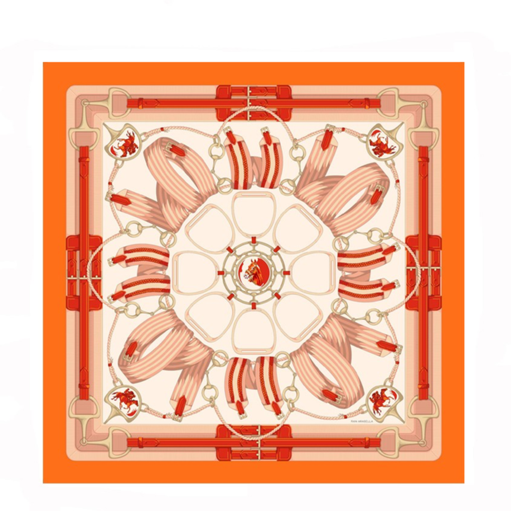 Rani Arabella Printed Cashmere Stirrups Shawl