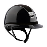 Samshield 2.0 #7 Fast Custom Samshield Miss Shield Shadow Glossy Helmet w/ Alcantara Top & Band, Black Chrome Trim & Blazon, Sold as a kit with coordinating liner (sold separately)