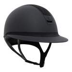 Samshield 2.0 #5 Fast Custom Samshield Miss Shield Shadowmatt Helmet w/ Alcantara Top & Band, Matt Black Trim & Blazon, Sold as a kit with coordinating liner (sold separately)