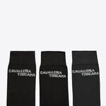 Cavalleria Toscana CZN060 Cavalleria Toscana Jacquard Logo 3 Pack Socks