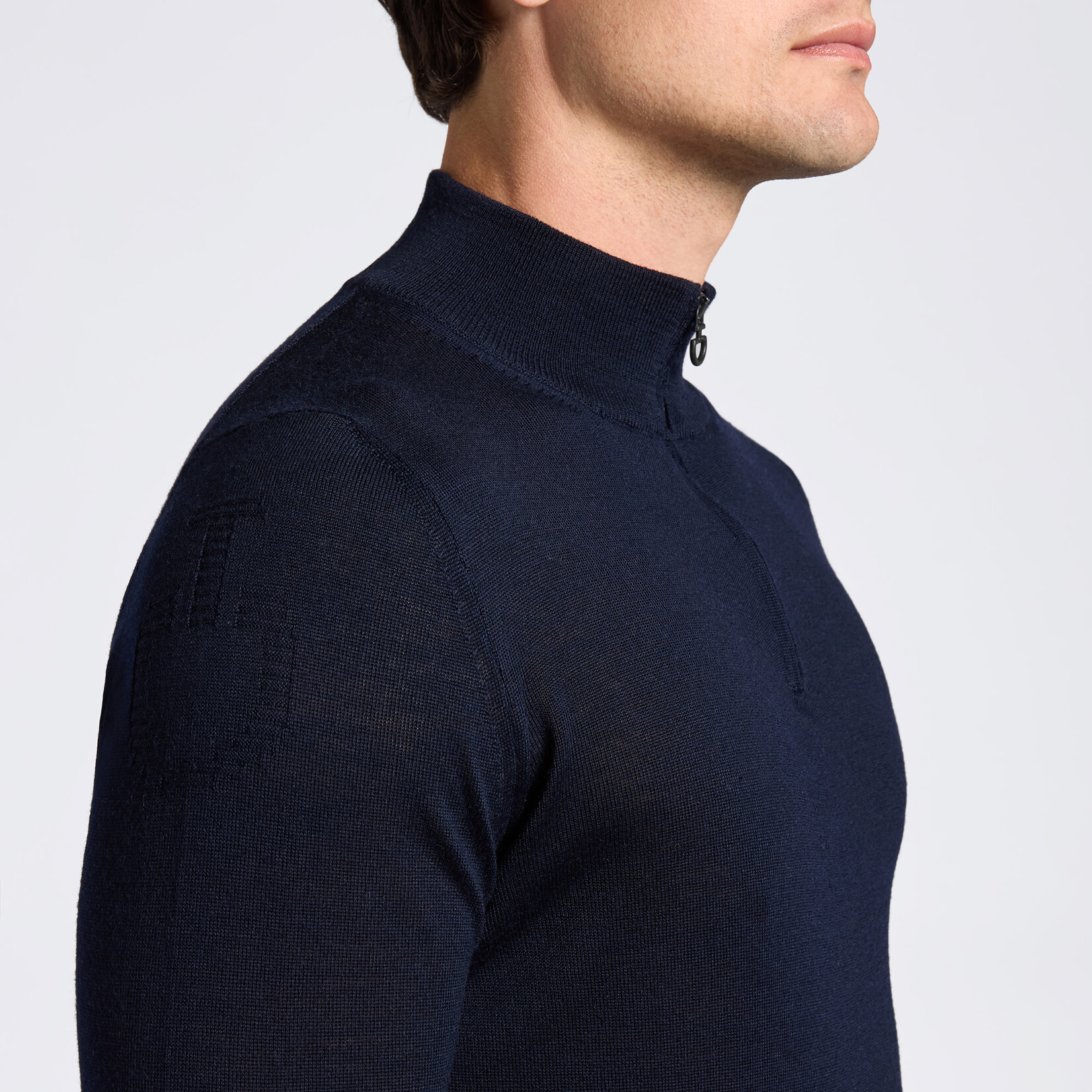 Cavalleria Toscana MAU145 Cavalleria Toscana Men’s Merinos Half Zip Turtleneck Sweater