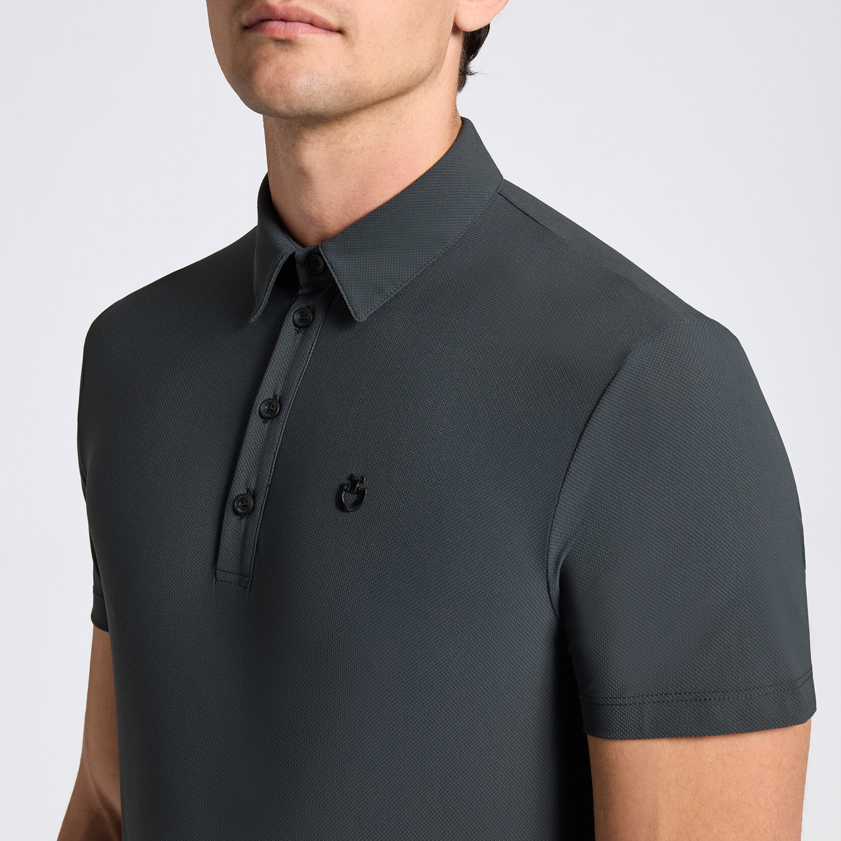 Cavalleria Toscana POU393 Cavalleria Toscana Men's  S/S Training Polo w/Print Logo