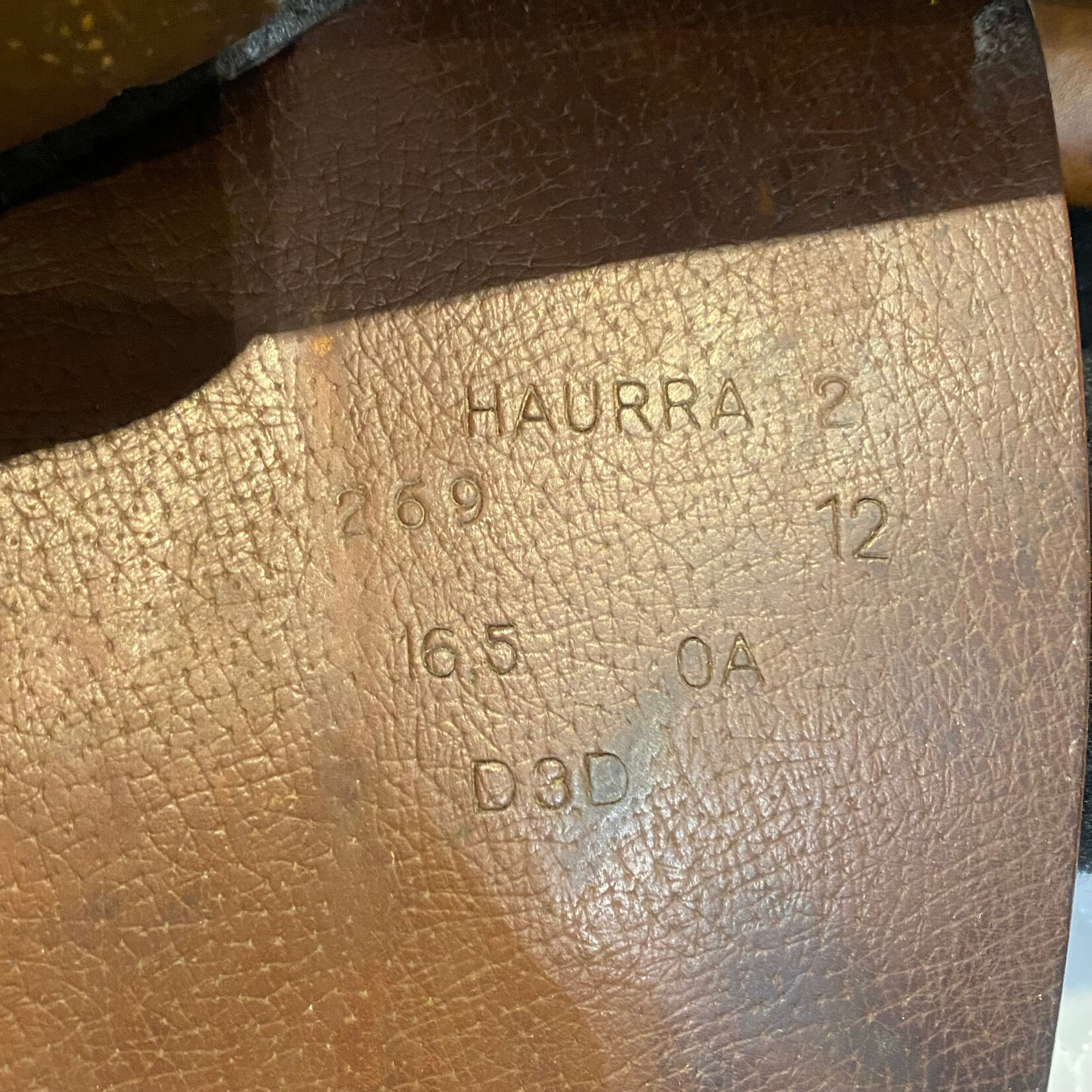 Devoucoux #269 12 Consigned Devoucoux Haurra 2 Jumping Saddle , 16.5" seat, 0A flap (Short/Forward), D3D, cover included