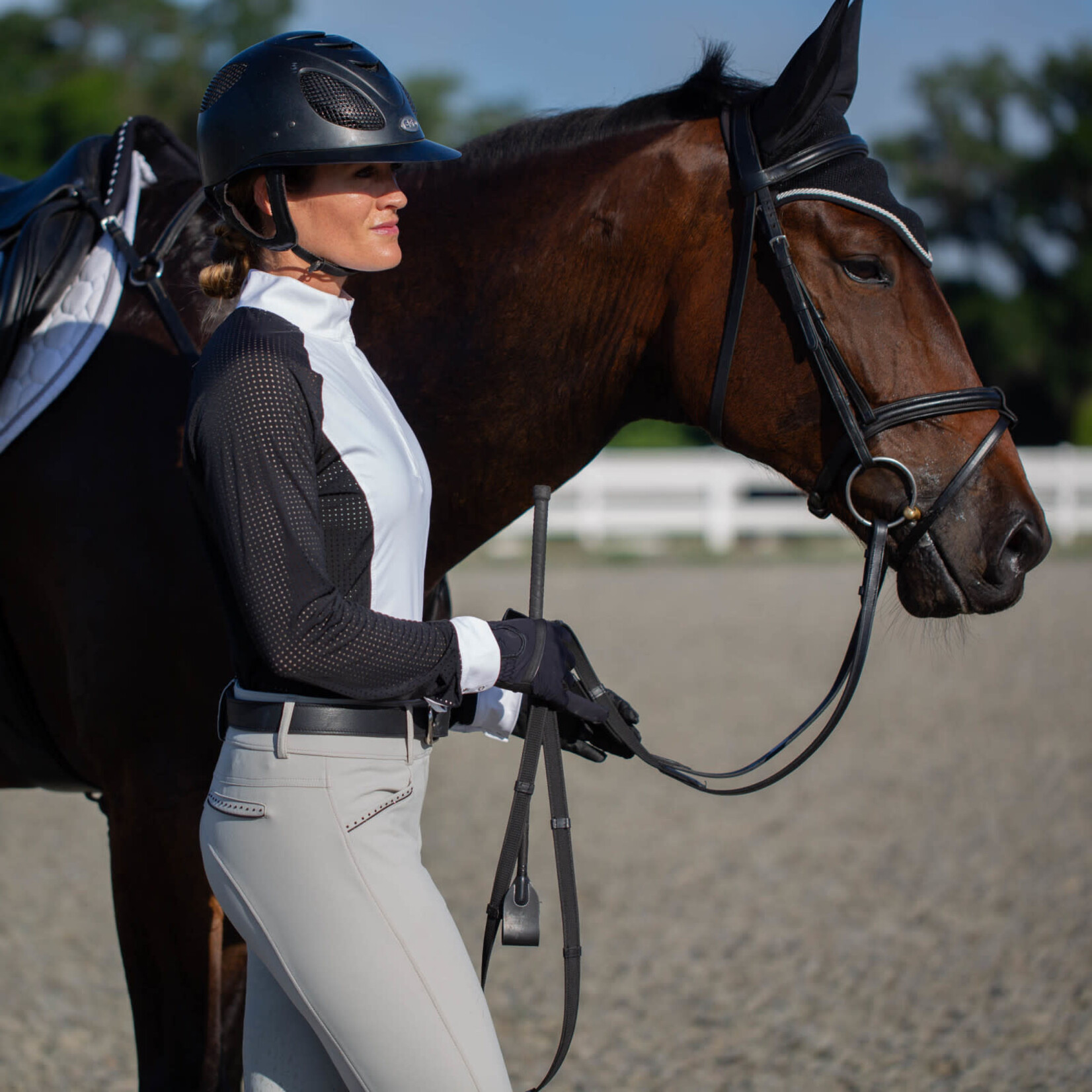 Equinavia E32025 Equinavia Sara Womens Perforated Long Sleeved Show Shirt