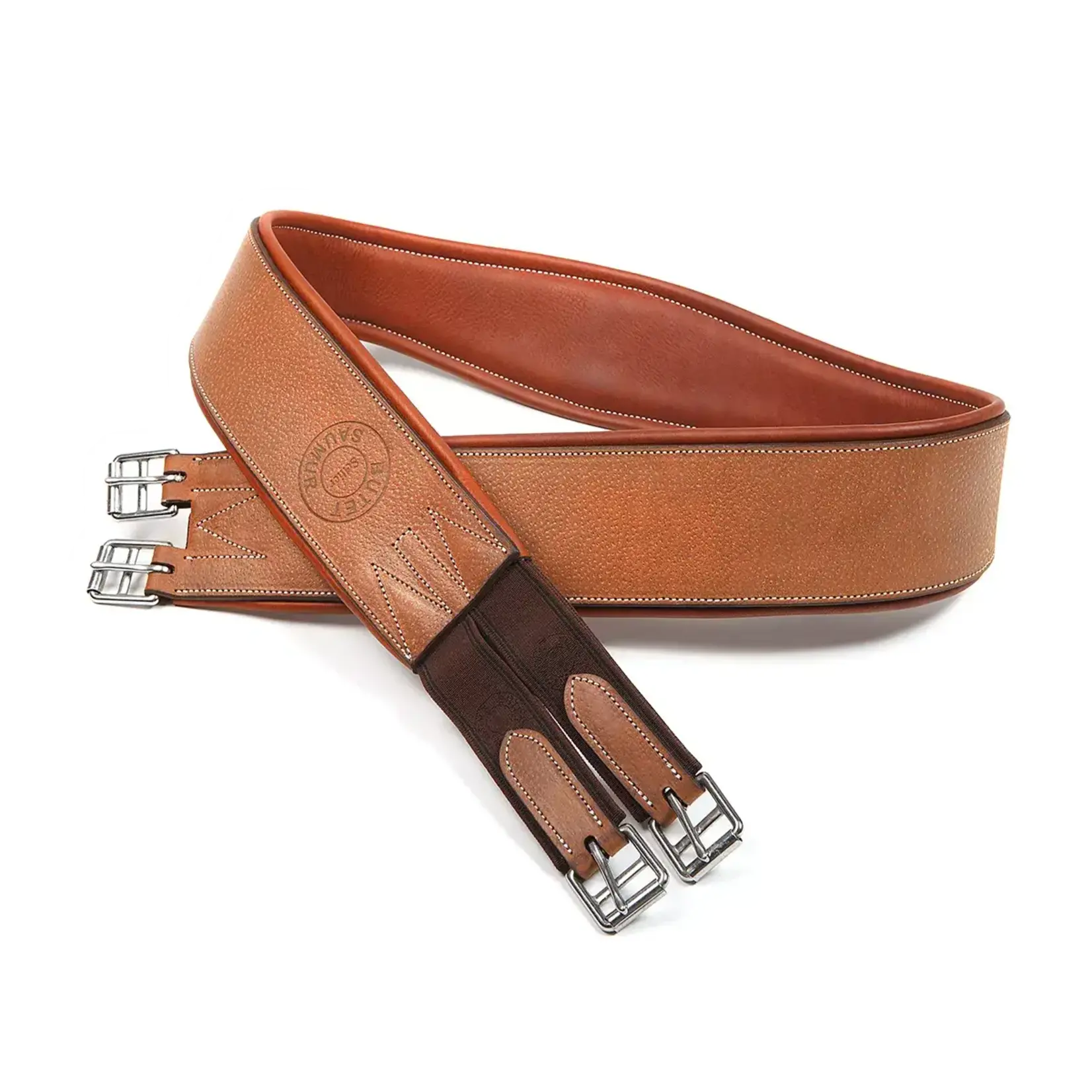 Butet SCL09 Butet Hunter Girth, w/ NO D Rings, Contour, Single Elastic End