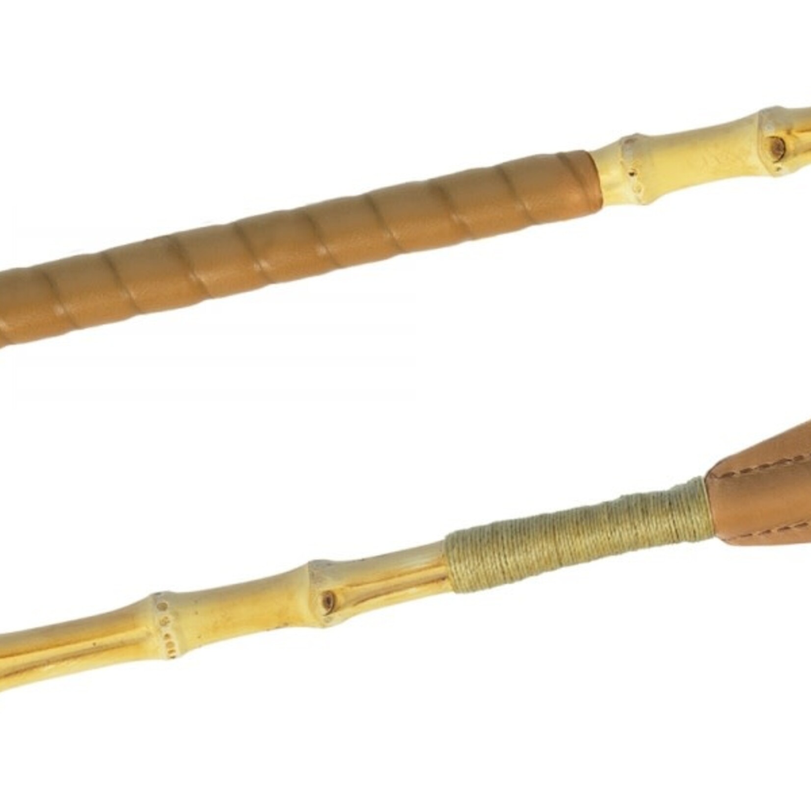 02200 Fleck Green Line Bamboo Jumping Bat, Leather Grip