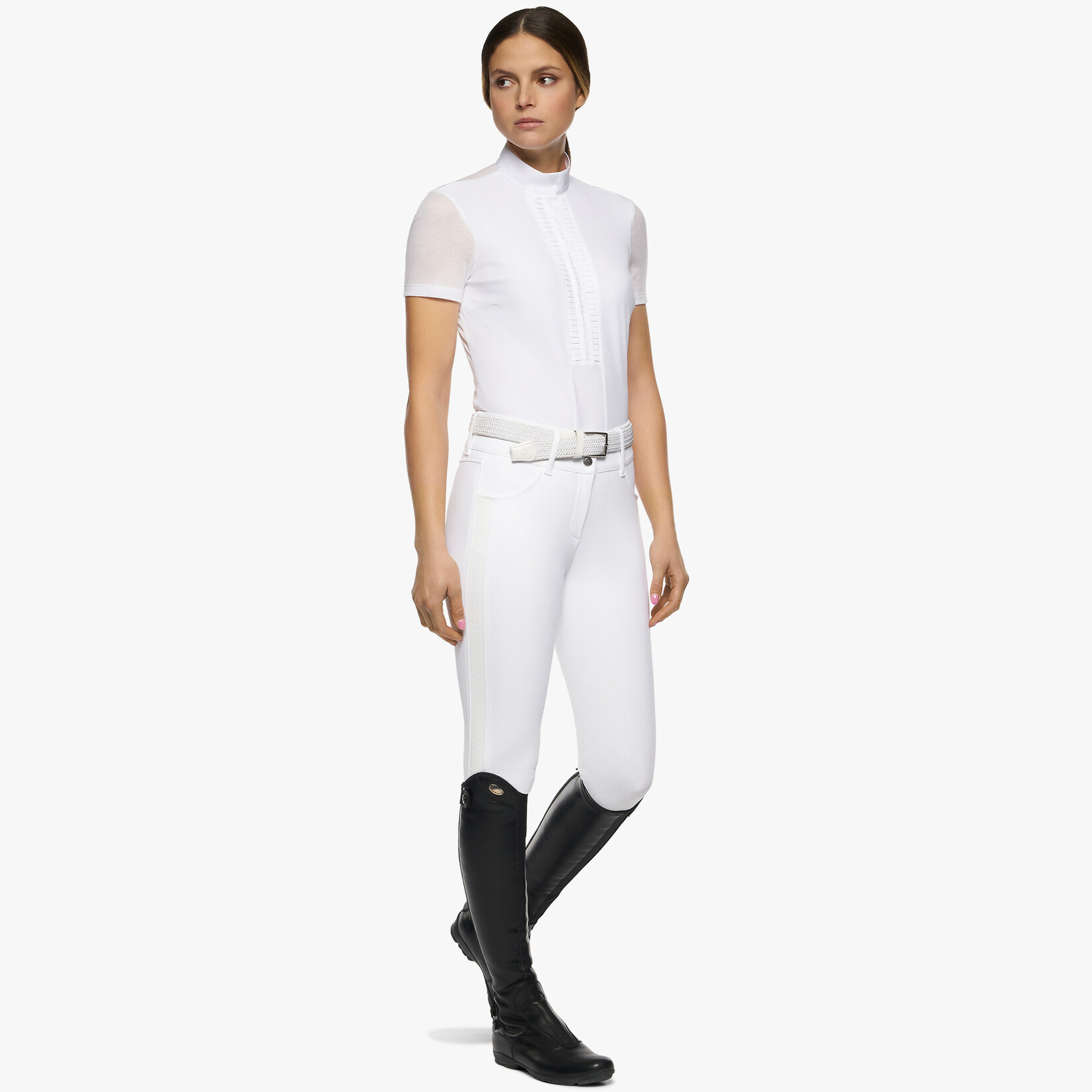 Cavalleria Toscana CAD153 Cavalleria Toscana  Pleated Jersey S/S Shirt