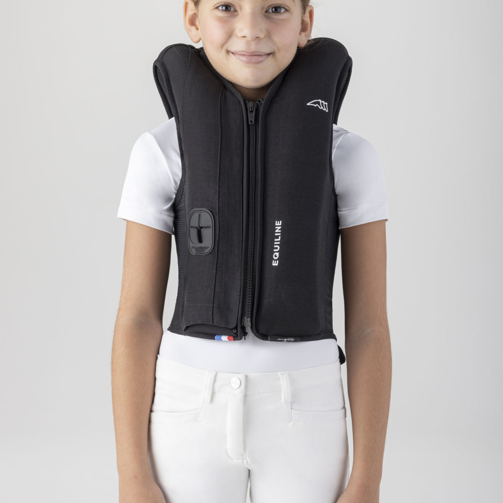 Equiline Q10106 Equiline Allshot Kid - Junior Airbag Hybrid Vest (Air Bag + Level 1 D30 Back Protector), includes 1 cartridge
