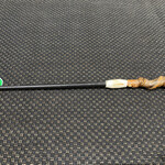 Fleck Hunt Whip, Nylon Laquered, Twisted Holly Handle, Staghorn Button