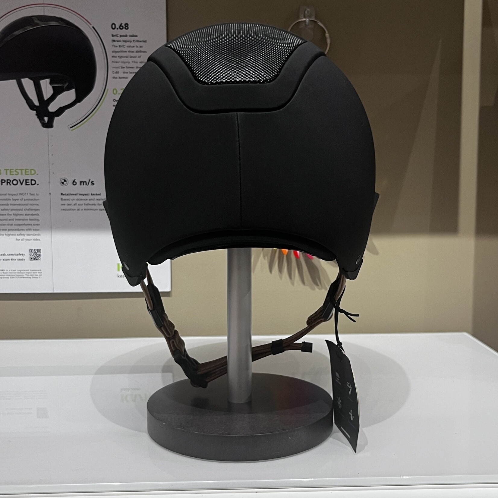 KASK Equestrian Custom Kask WG11 Star Lady Hunter Helmet w/ Light Brown Leather Chin Strap-Sold as a kit with coordinating liner (sold separately)