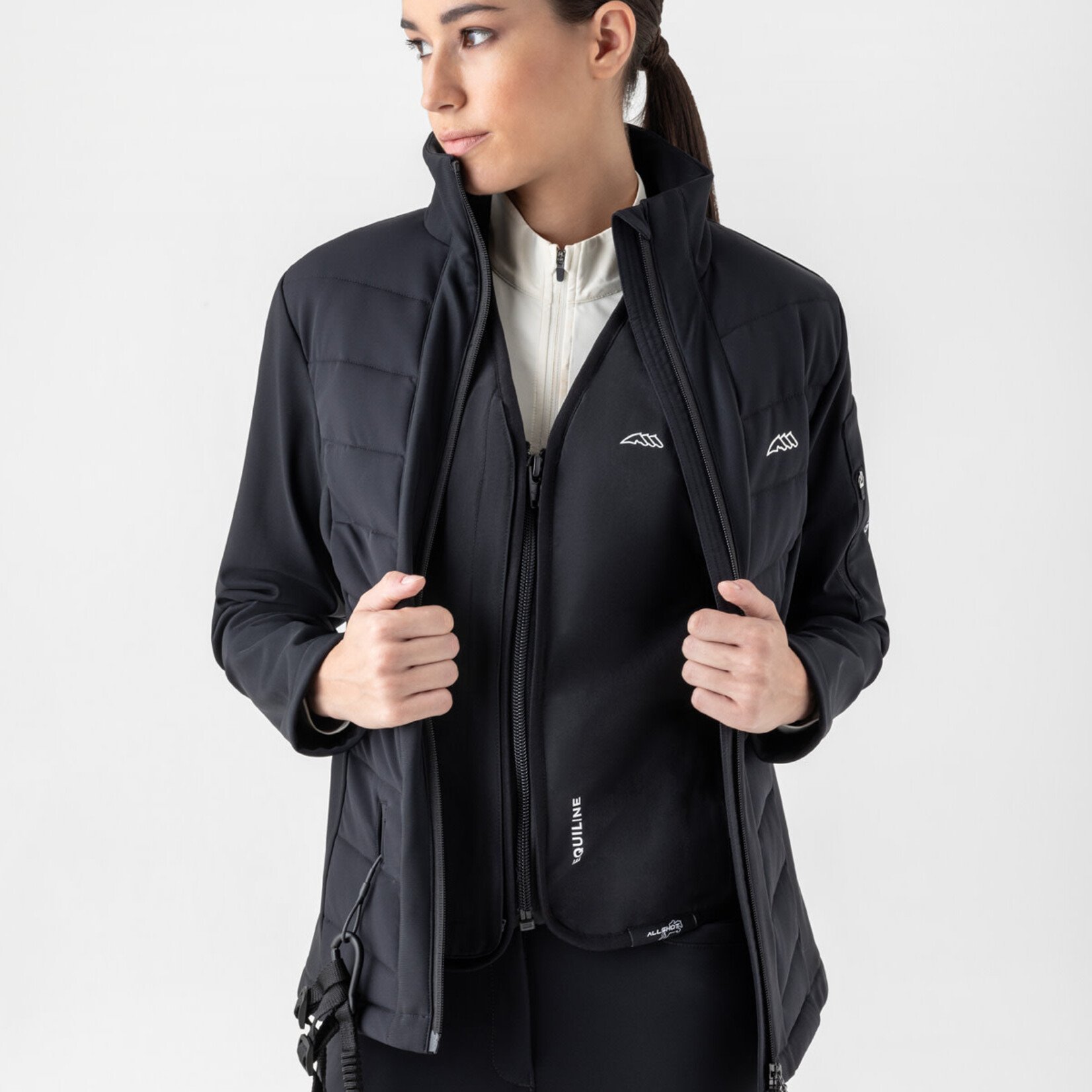 Equiline R09871 Equiline Entrec Women's and Girl's AirVest Compatible Softshell Jacket