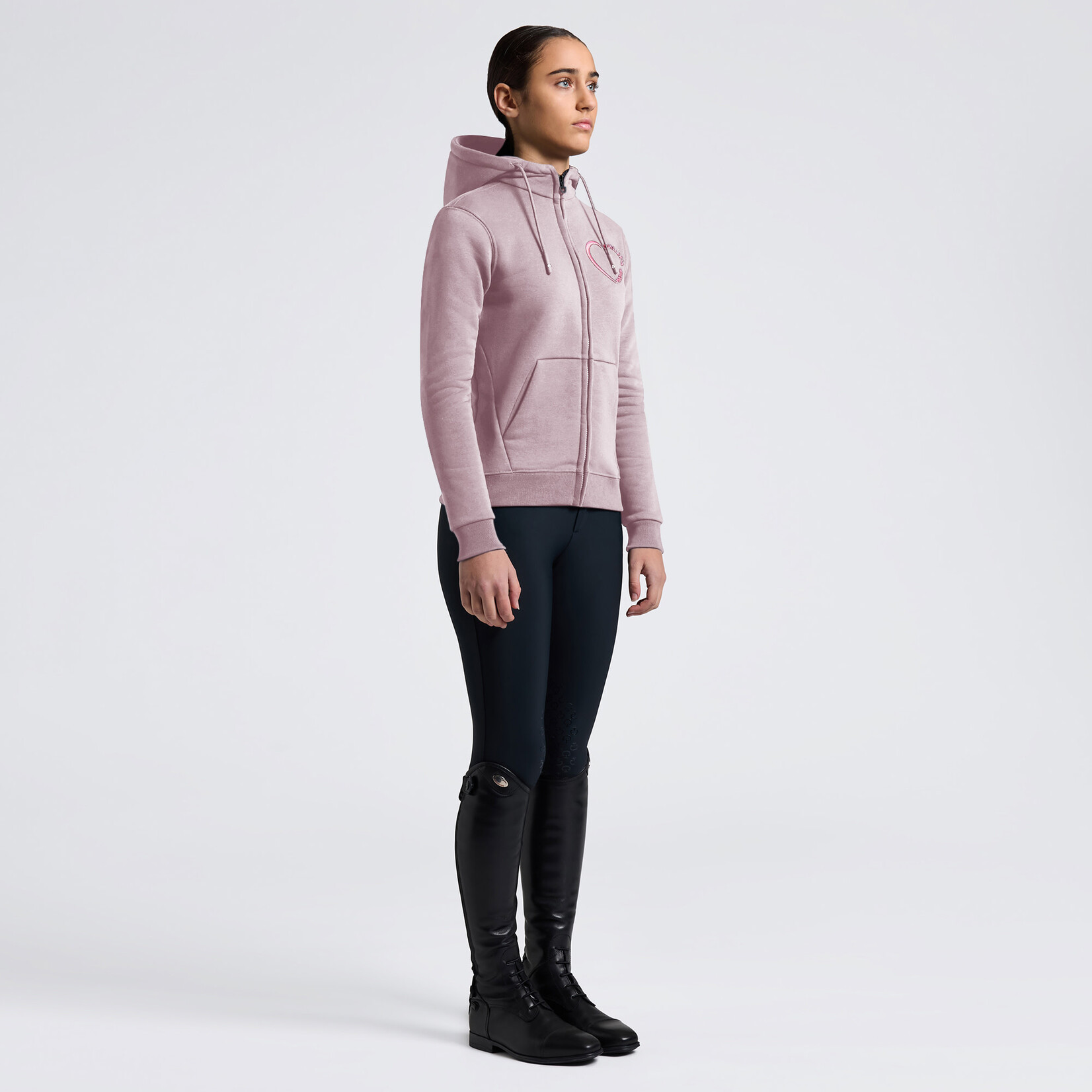 Cavalleria Toscana FEA020 Cavalleria Toscana Girl's Cotton Zip Hoodie