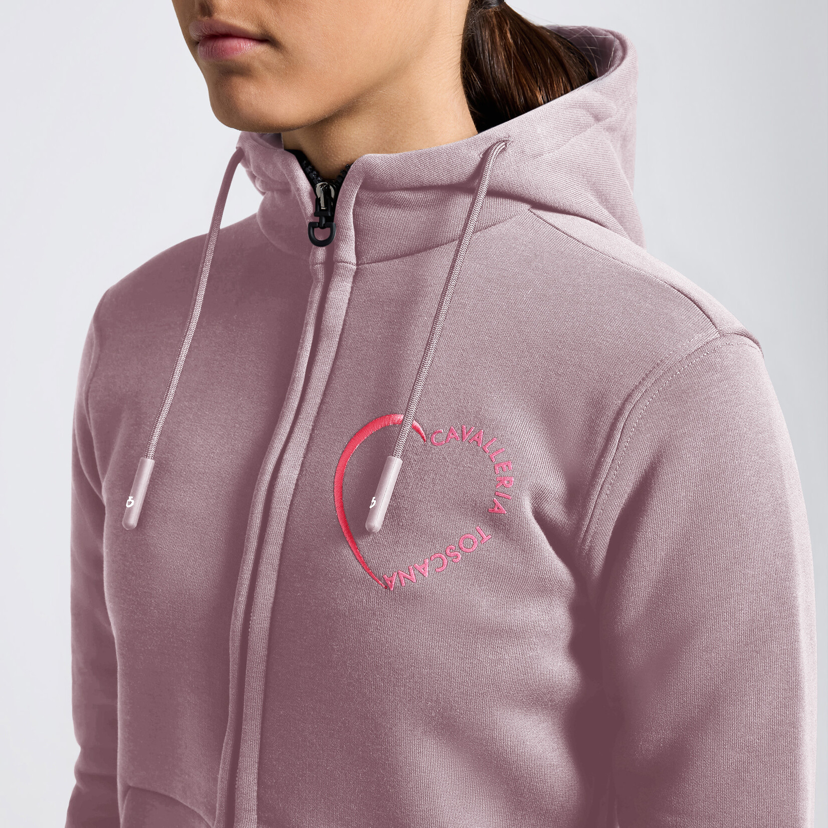 Cavalleria Toscana FEA020 Cavalleria Toscana Girl's Cotton Zip Hoodie