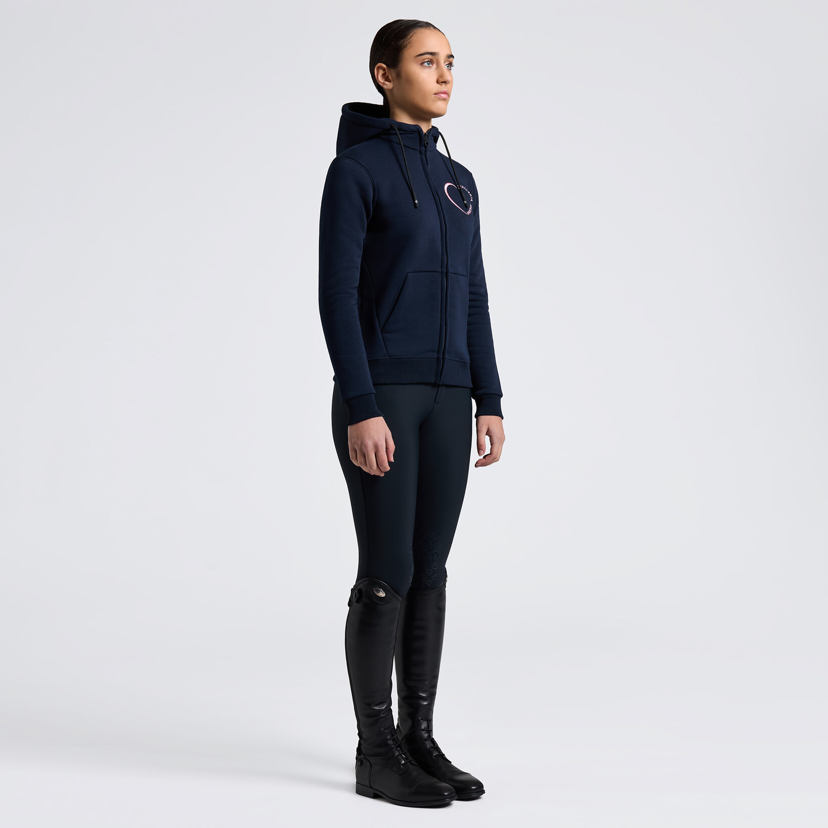 Cavalleria Toscana FEA020 Cavalleria Toscana Girl's Cotton Zip Hoodie