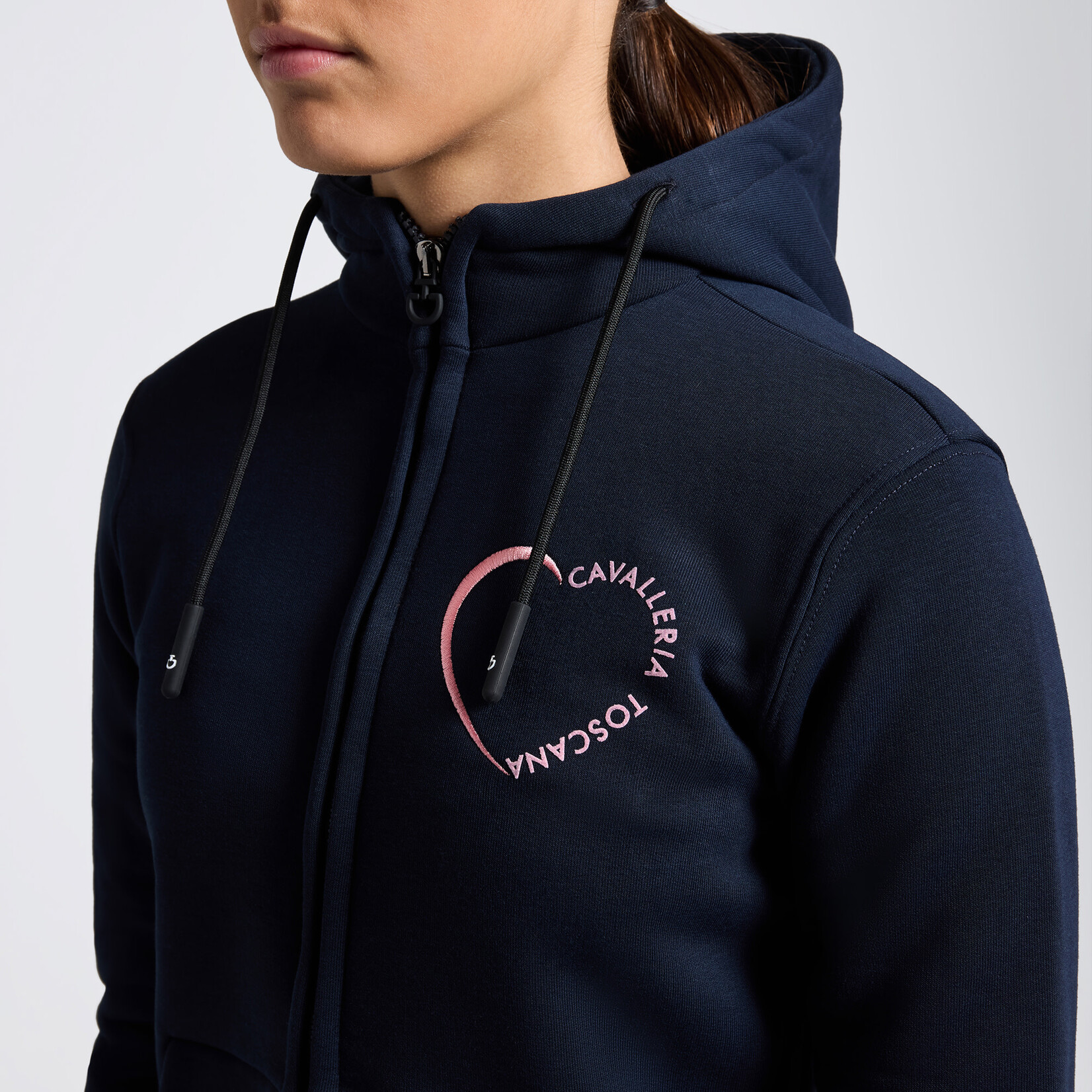 Cavalleria Toscana FEA020 Cavalleria Toscana Girl's Cotton Zip Hoodie