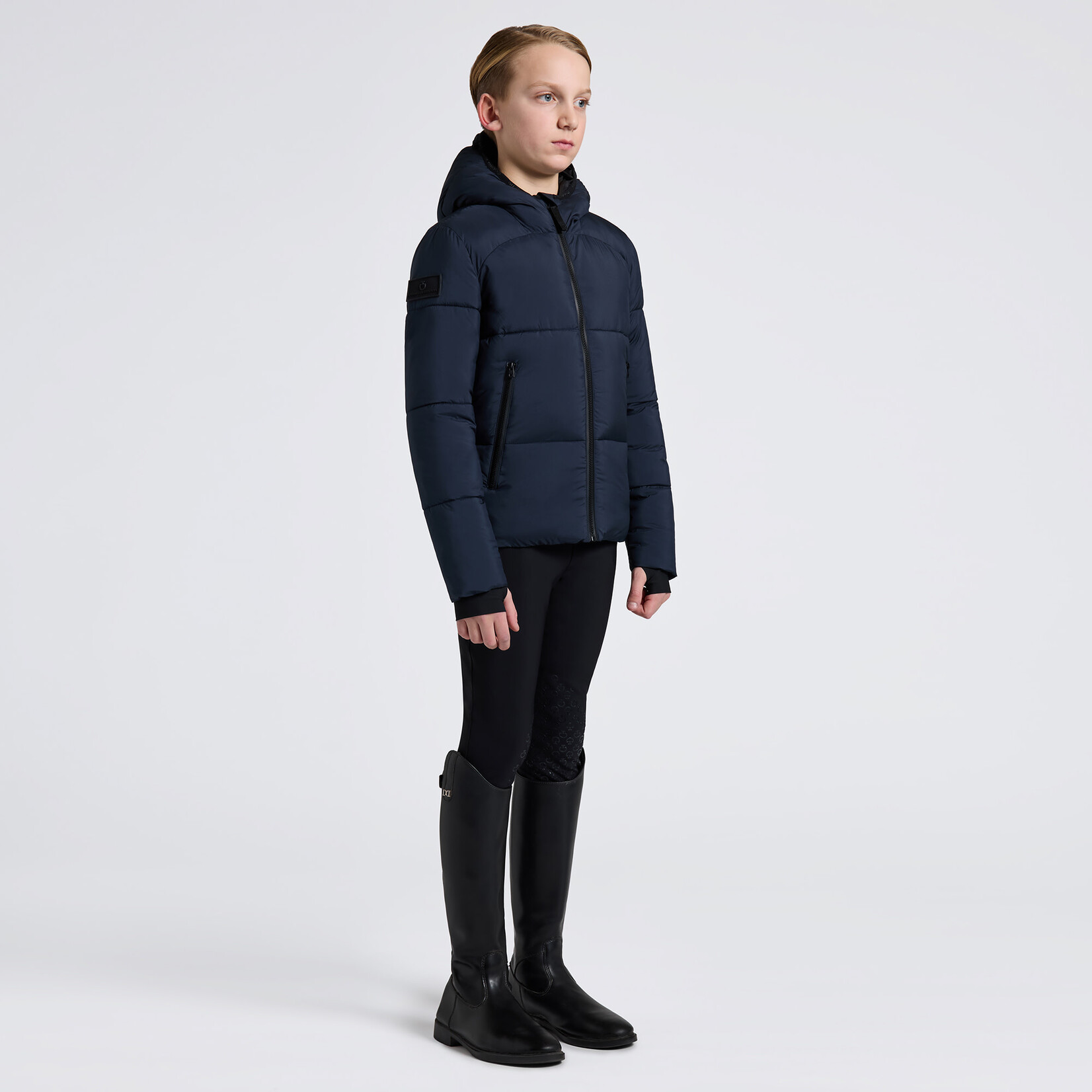 Cavalleria Toscana GIK031 Cavalleria Toscana Junior Nylon Hooded Puffer Jacket