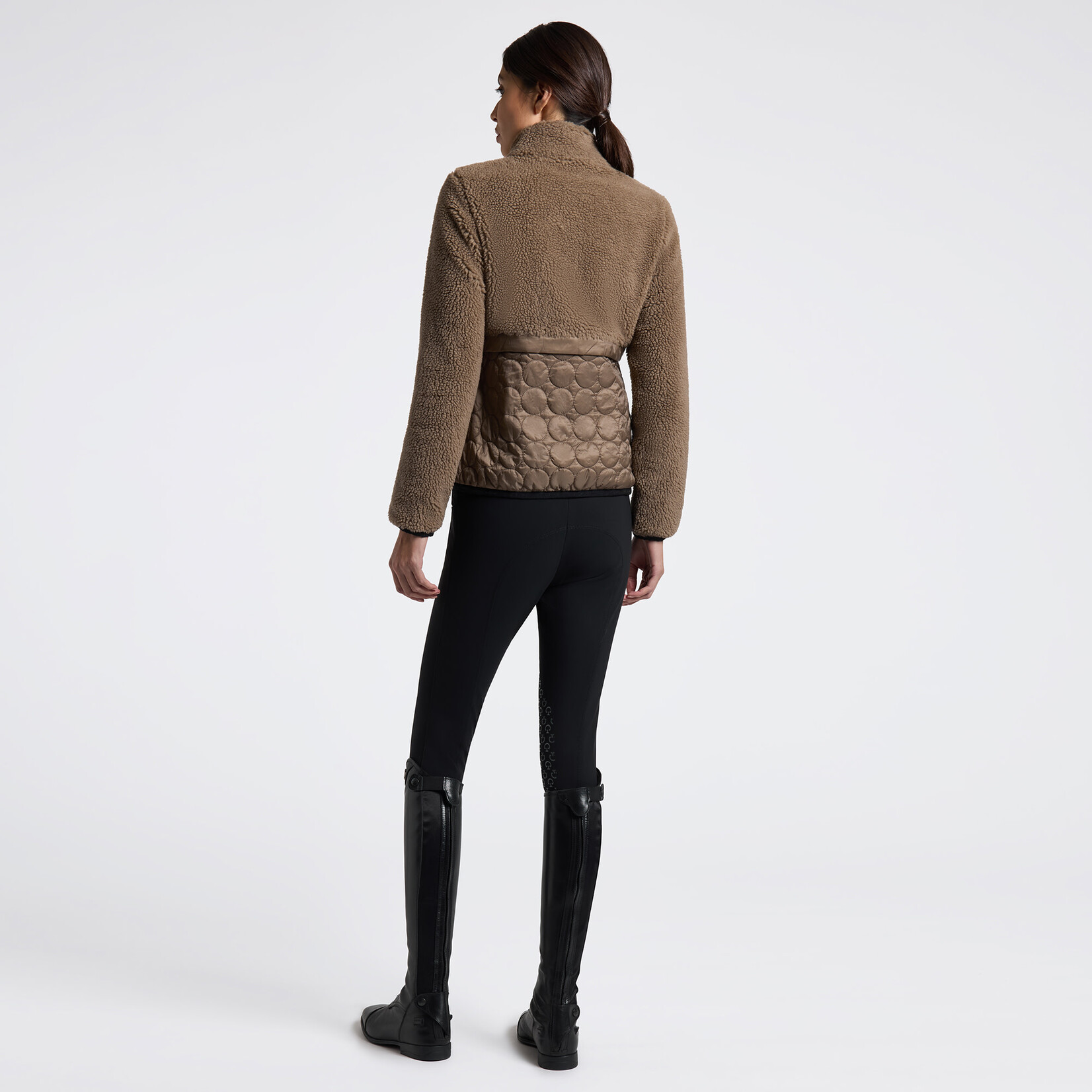 Cavalleria Toscana MAD152 Cavalleria Toscana Teddy Bear Fleece & Nylon Zip Up