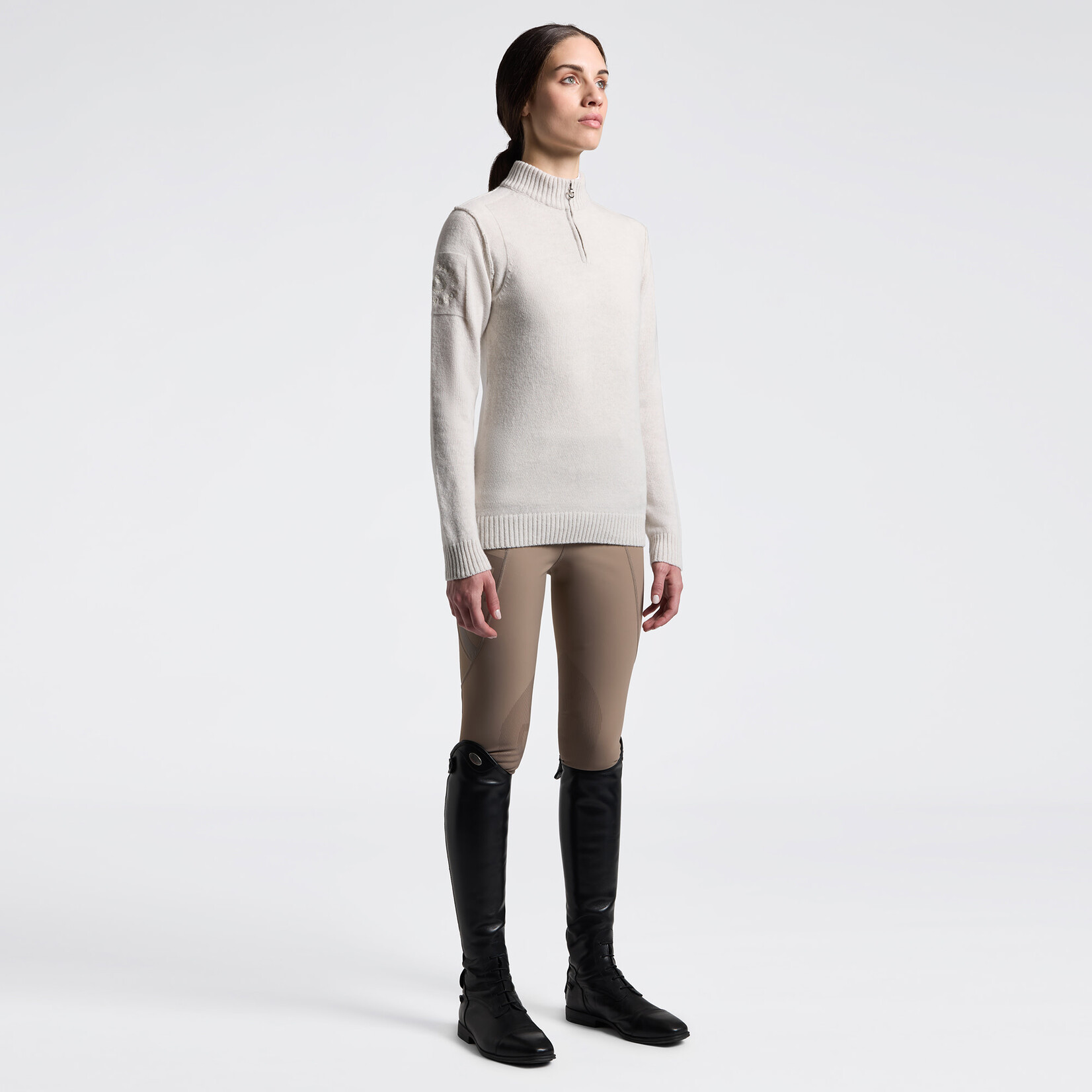 Cavalleria Toscana MAD153 Cavalleria Toscana Pure Wool Half Zip Turtleneck Sweater