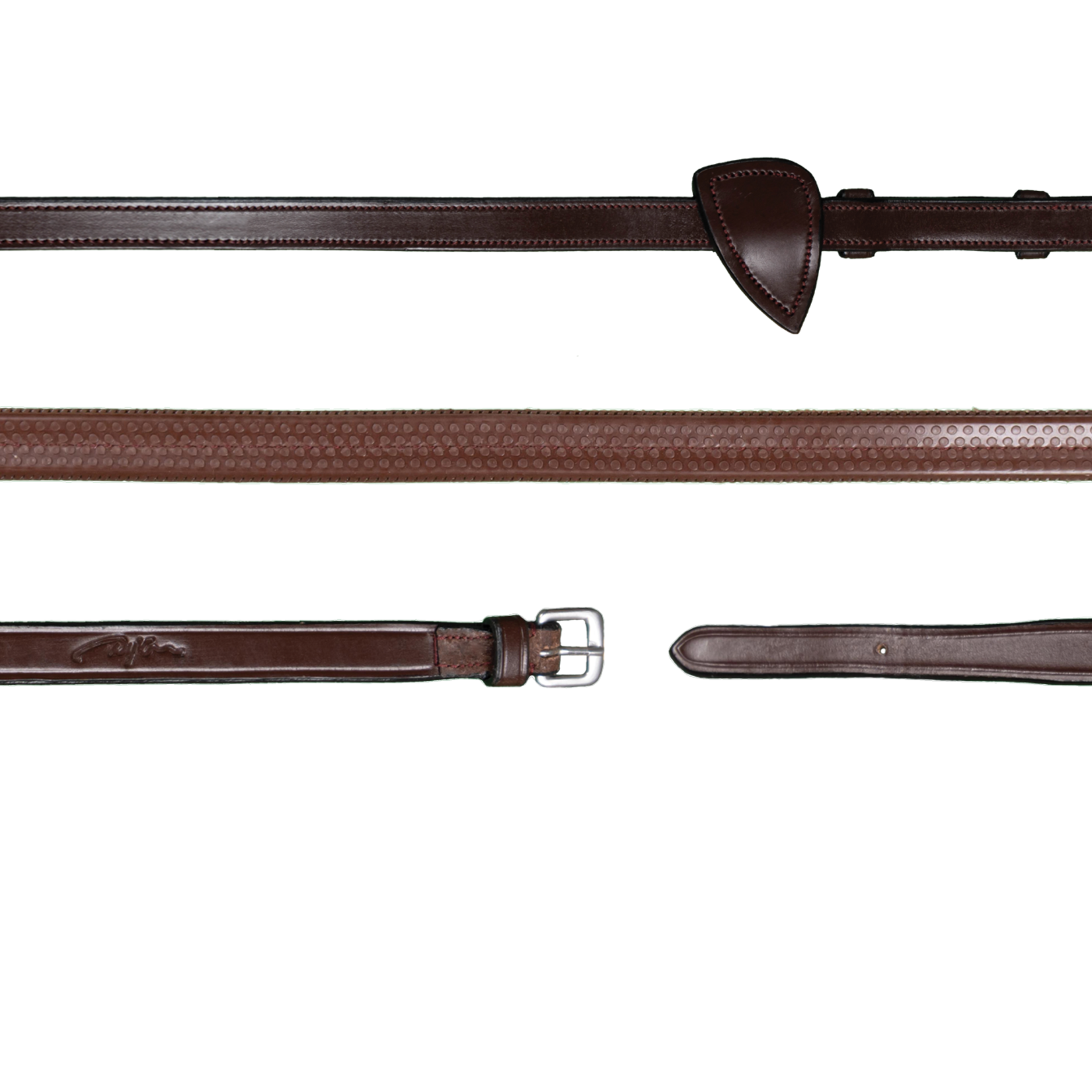 Dy'on NE05A Dy'On En. Rubber Reins 4/8” w/Silver Hardware