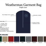 Equitex Equitex Weathermax Garment Bag, Embroidery Included (up to 25,000 stitch count) Choose Base color + Trim