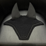 Equstar Custom Bonnet - Soundproof Ears, Square Shape, Blk Base, 1R Jet Blk Crystal, 1R Blk Braid, 1R Blk Crystal, Blk Star