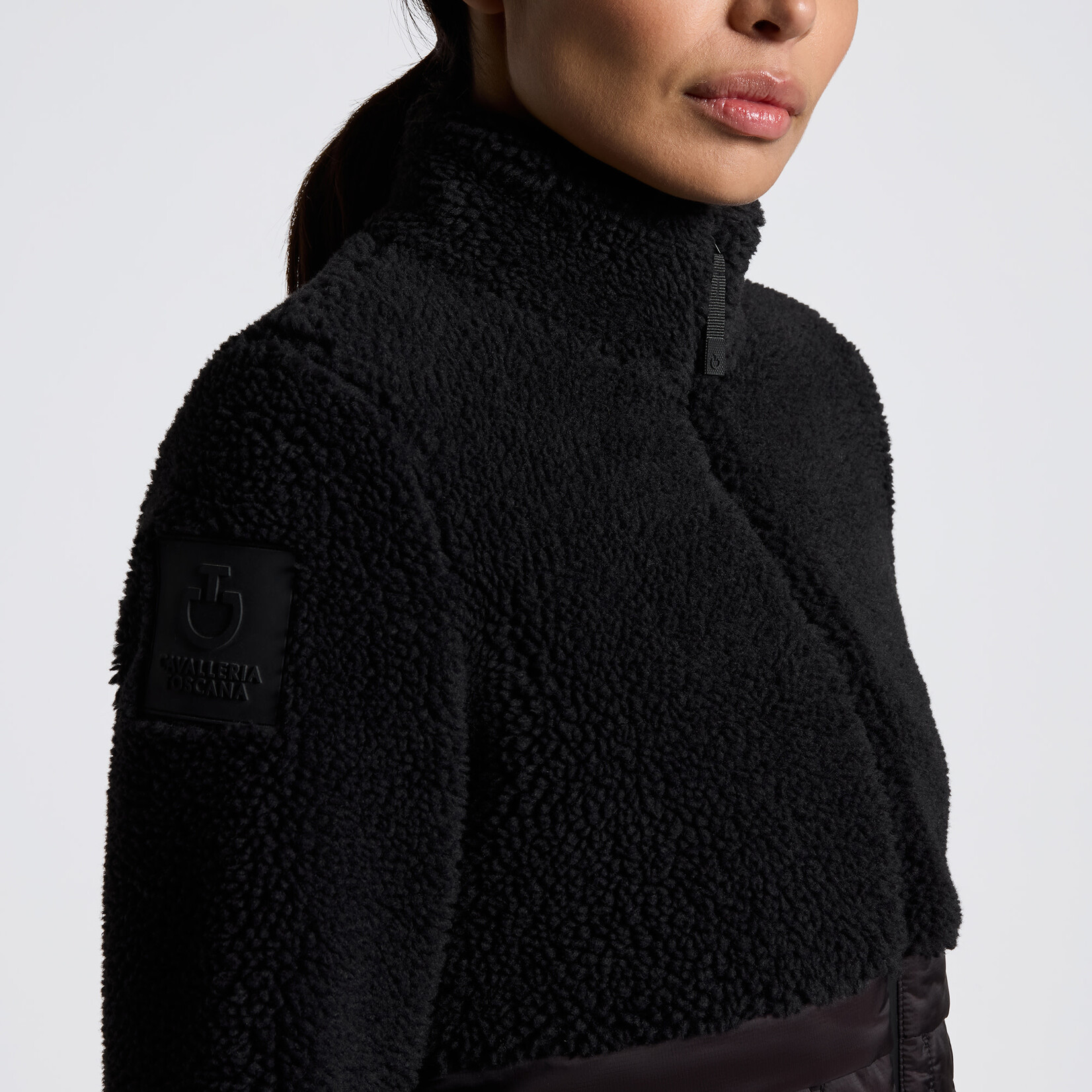 Cavalleria Toscana MAD152 Cavalleria Toscana Teddy Bear Fleece & Nylon Zip Up