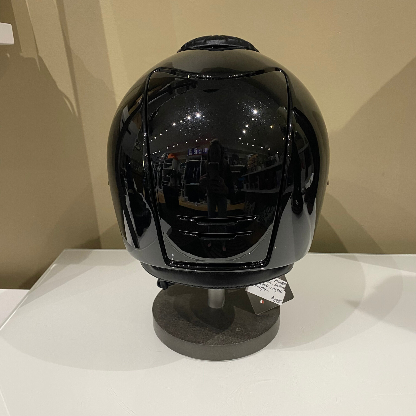 KEP KEP Custom Cromo 2.0  - Polish Black Shell, Black Milano Satin Cross w/ Crystal Front,  Mirror Silver Frame & Subgrid,  Black Polish Grid & Button, Black Leather Chinstrap, Polo Visor, Sold as a kit with coordinating liner (sold separately) 