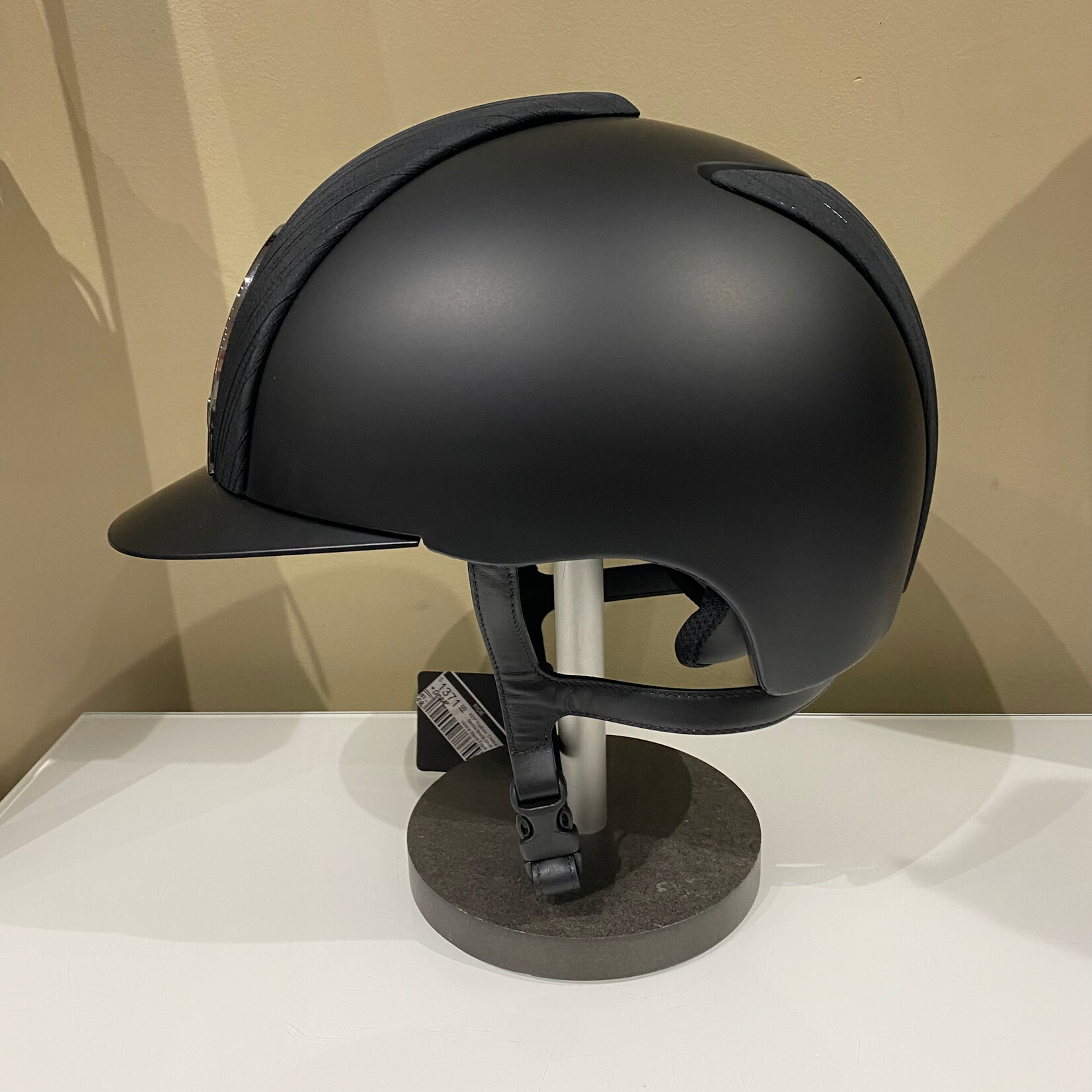 KEP KEP Custom Cromo 2.0  - Textile Black Shell, Vesna Black Front & Rear, Black Mirror Grid, Subgrid & Button, Black Leather Chinstrap, Silver Matt Logo, Sold as a kit with coordinating liner (sold separately) 