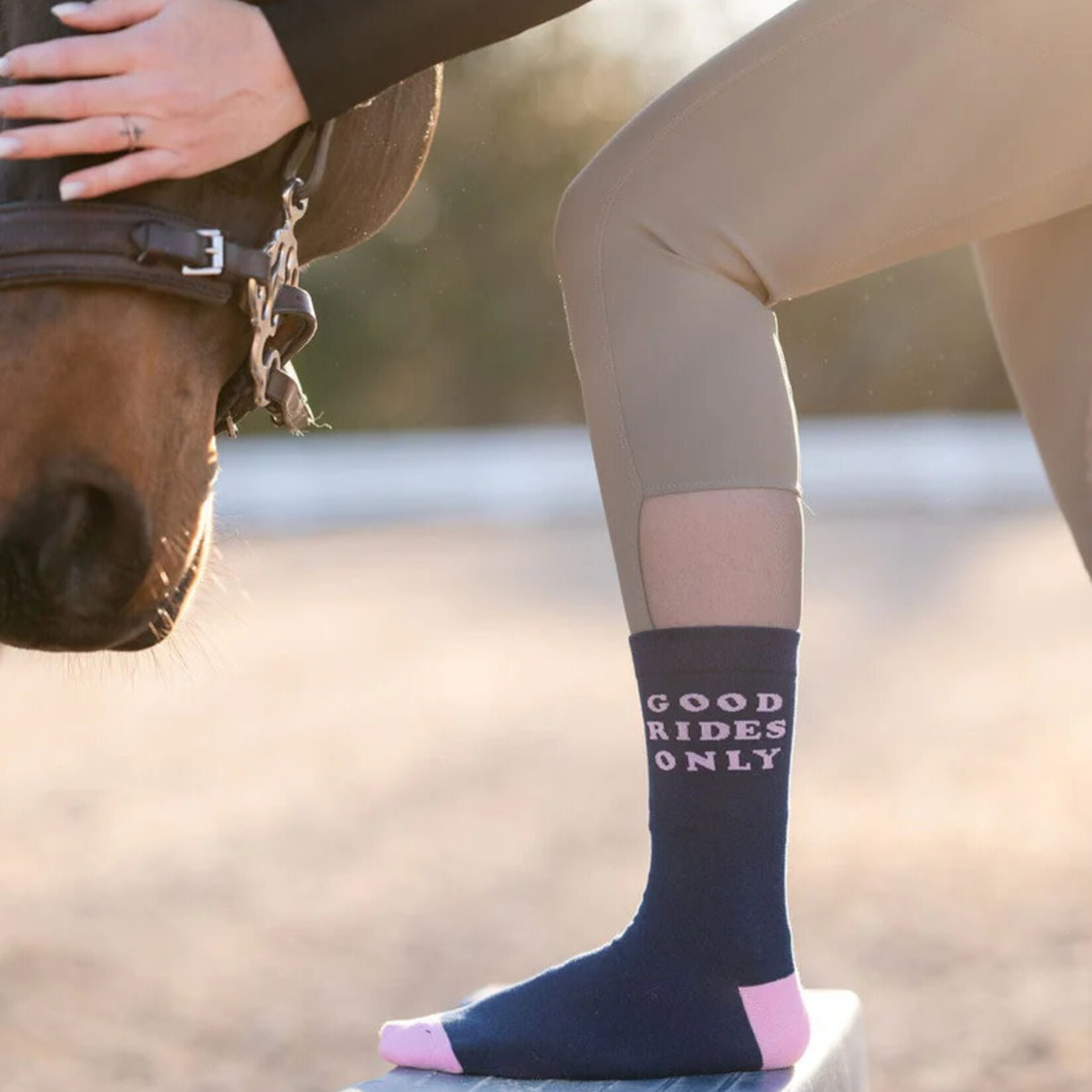 Dreamers & Schemers Crew Paddock Boot Socks, Pair