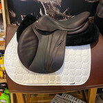 Butet #22 21789 Consigned Butet Jumping Saddle  Integrated Premium, L (Half-Deep Seat) 2.25L Flap, 17.5" Cachou, MOS Panel F B A E- T, STD Tree, includes Butet cove