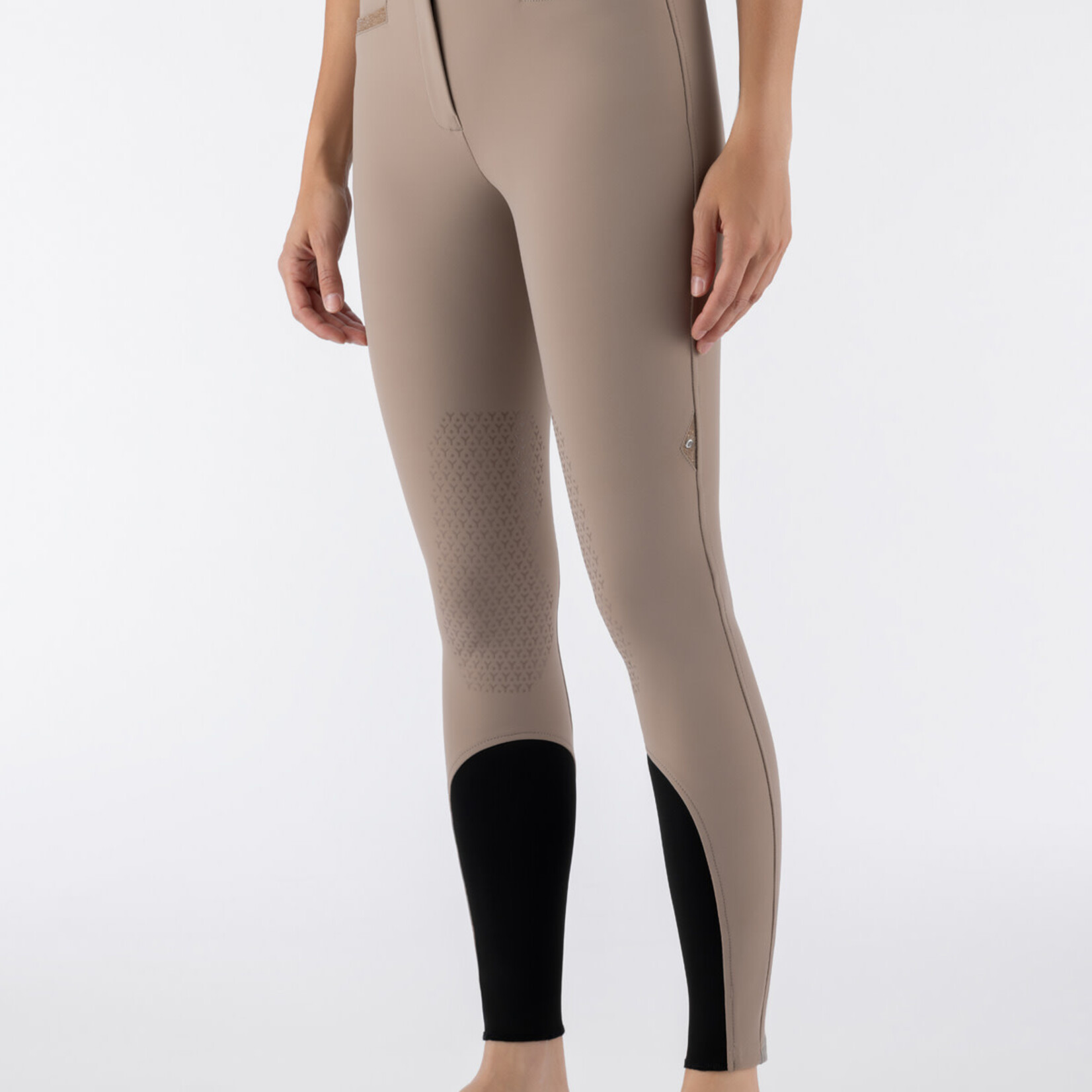 Equiline N08606 Equiline Crystalek High Waist Knee Grip Breech with Crystal Inserts in BX-Tech