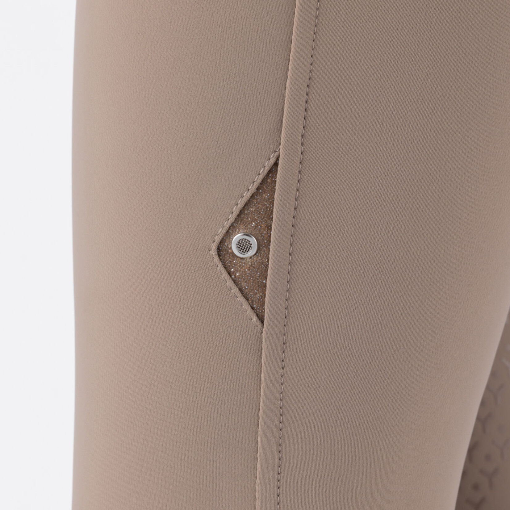 Equiline N08606 Equiline Crystalek High Waist Knee Grip Breech with Crystal Inserts in BX-Tech