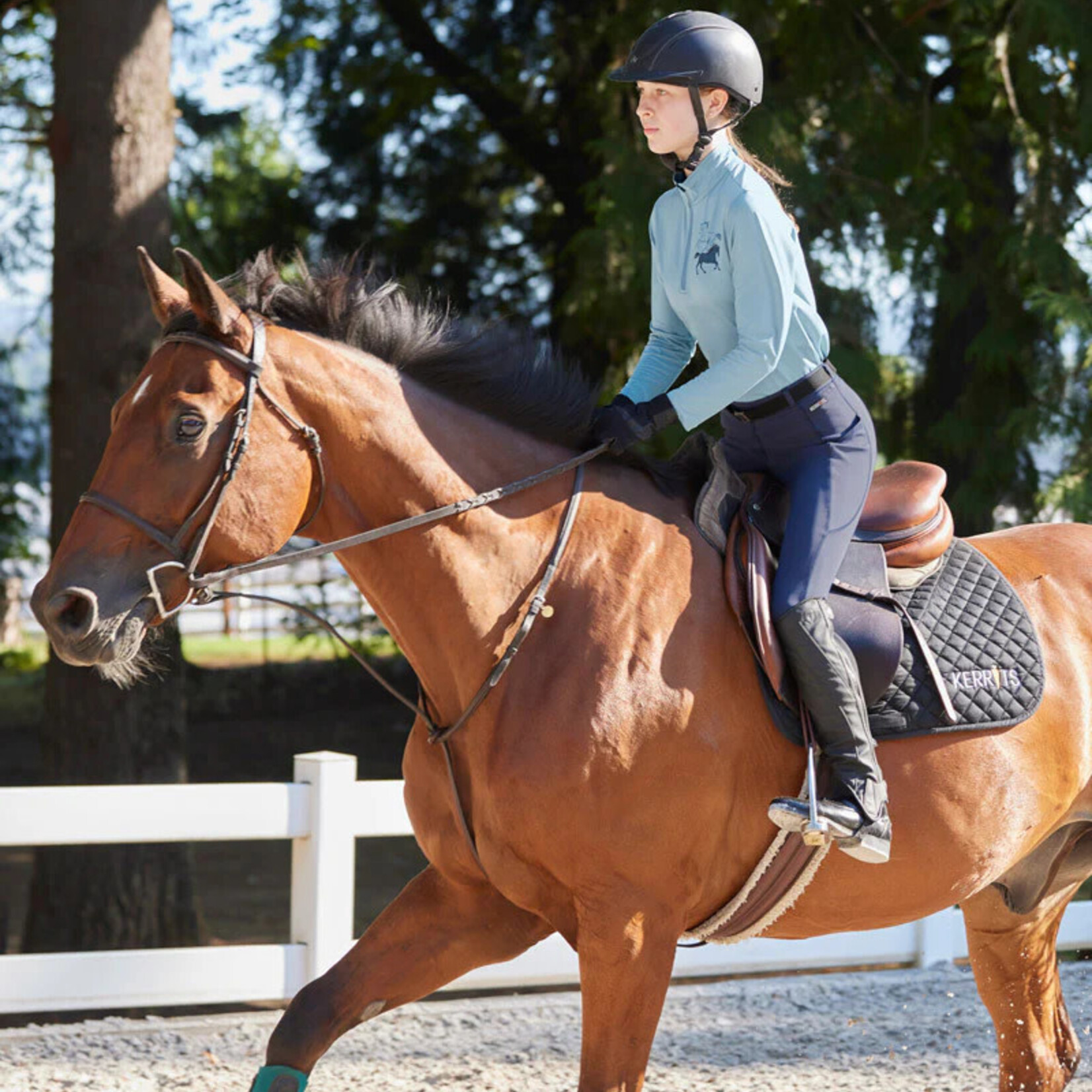 60563 Kerrits Kids Coolcore Silicone Full Leg Riding Tech Tight