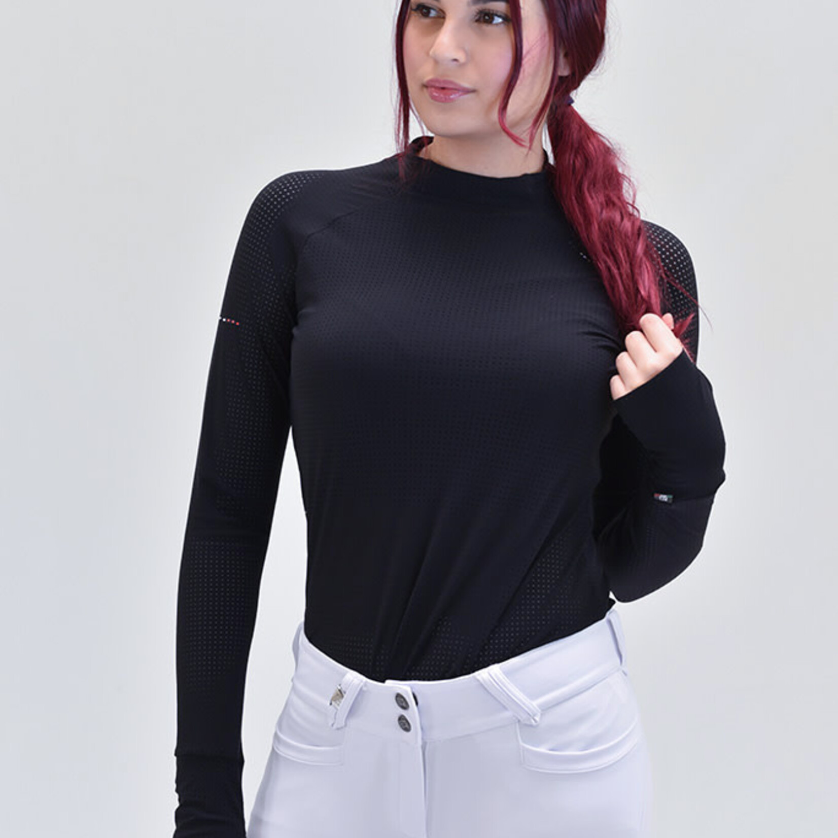 For Horses For Horses Willa Silky Air Perforated Long Sleeve Schooling Sun Shirt