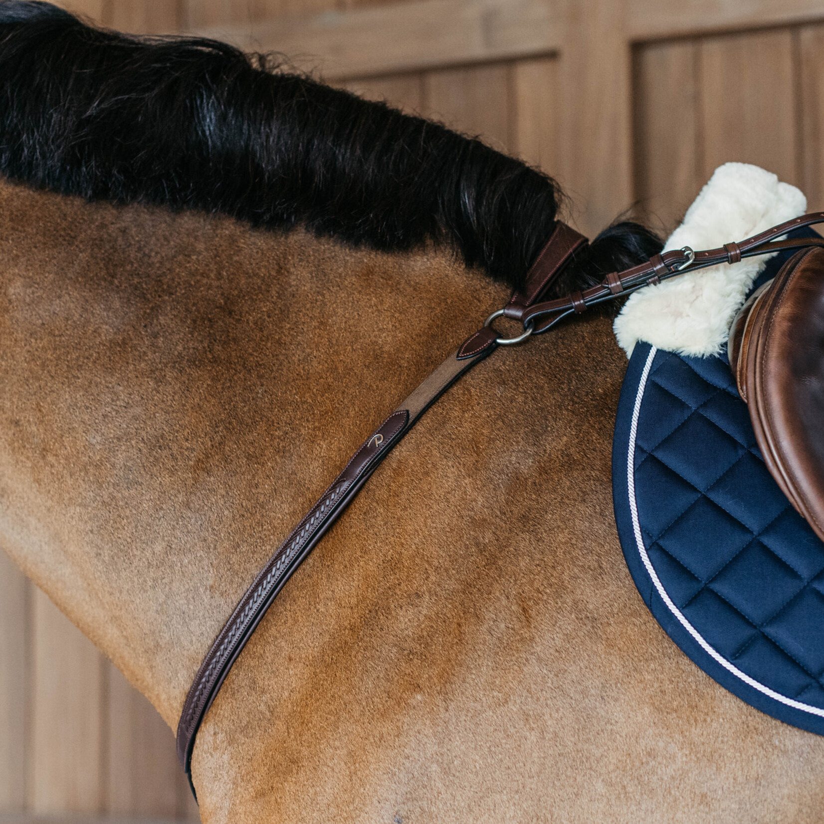 Dy'on NE06H Dy’On Anatomic Plaited Bridge Breastplate w/ Nickel Hardware