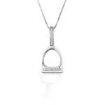 Kelly Herd Jewelry Kelly Herd Large English Stirrup Necklace - Sterling Silver