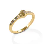 Kelly Herd Jewelry Kelly Herd Pavé Horseshoe Nail Ring - 14K Gold with .73g Diamonds