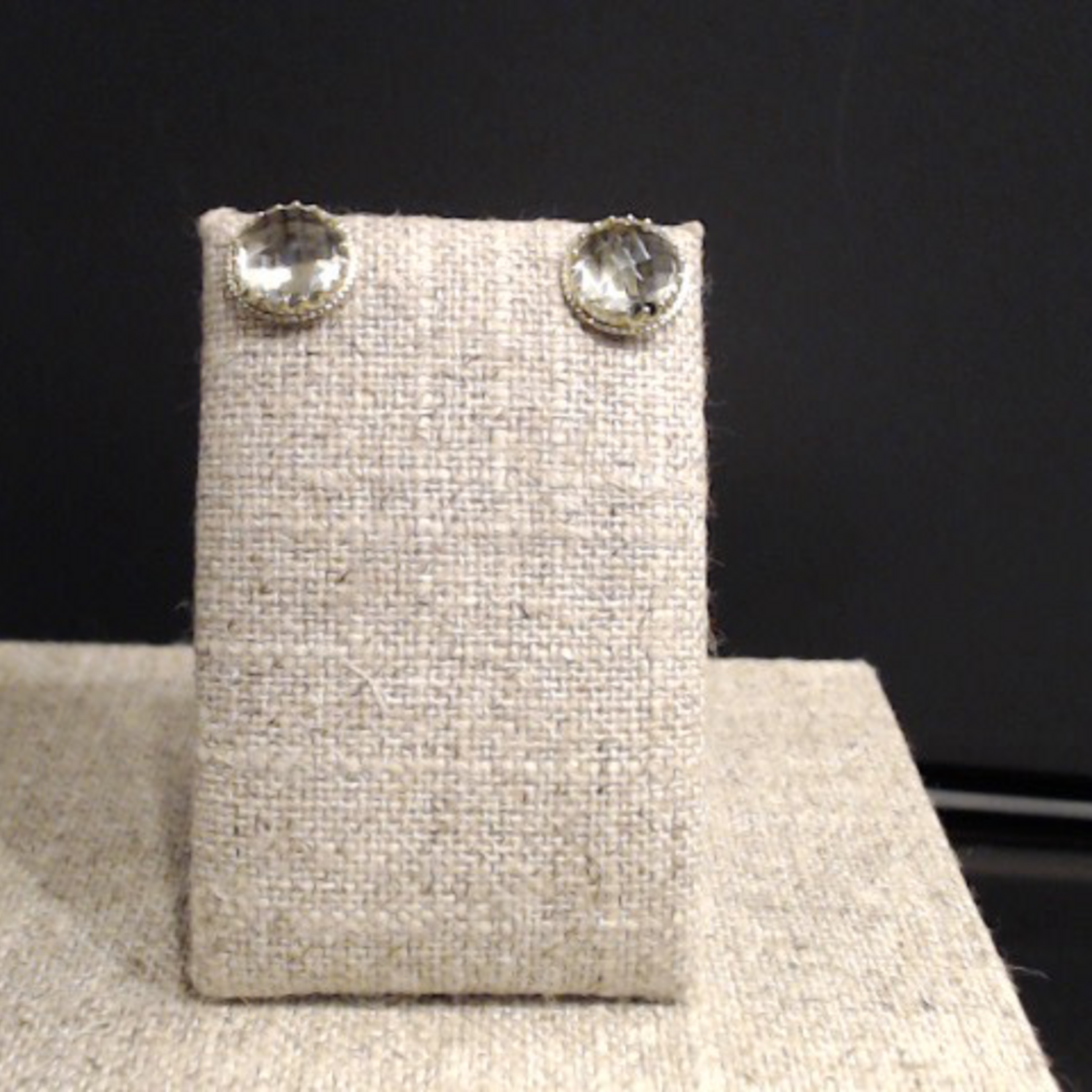 Green Amethyst Checkerboard Cut Earrings, Scott Mikolay Jewelry Design Crown Collection, 18k Yellow Gold